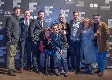Douglas King, Sean Biggerstaff, Darren Osborne, Janey Godley and friends on the red carpet