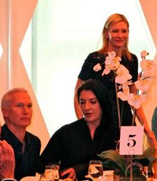 MoMA PS1 Director Klaus Biesenbach, Marina Abramovic and Cate Blanchett at table number five