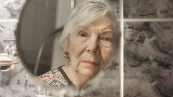 Olaug in The Gullspång Miracle. Maria Fredriksson:  'It's mostly a film about finding your own truth and deciding on what truth you can handle - the stories about who you are and who you choose to be'