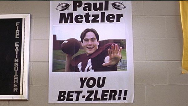 Campaign poster Paul Metzler YOU BET-ZLER!! in Alexander Payne’s Election, starring Reese Witherspoon and Matthew Broderick, designed by Nate Carlson