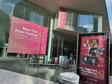 62nd New York Film Festival posters outside Alice Tully Hall and Juilliard