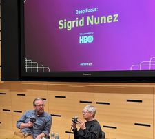 The New York Times critic at large AO Scott with Sigrid Nunez at the New York Film Festival