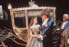 Aschenputtel (Petra Vigna) with the Prince (Stephan Meyer-Kohlhoff) in Karin Brandauer’s Cinderella film, screenplay by Michael Schulz