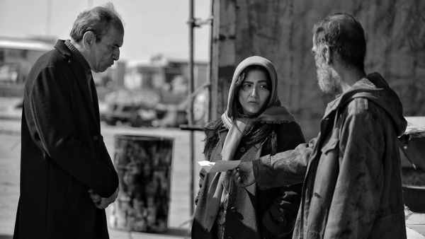 Baran Kosari with Behzad Dorani, left, and Babak Karimi in The Wastetown. Ahmad Bahrami: 'The personal reason that I've worked on these types of topics is that I want to show this brutal situation so that others see what is happening and how to avoid it in the future'