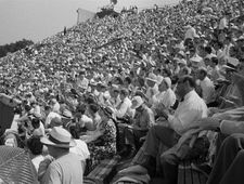 Forest Hills Tennis Stadium crowd in Strangers On A Train