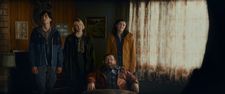 Fun for all the family: Sebastian Croft, Maisie Ayres, Nick Frost, and Aisling Bea in Get Away