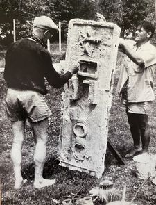 Alessandro Nivola on Le Corbusier and Costantino Nivola: “They developed a technique of sand casting for bas-relief, which involved bringing ocean sand from the beaches here in Long Island to his backyard …”