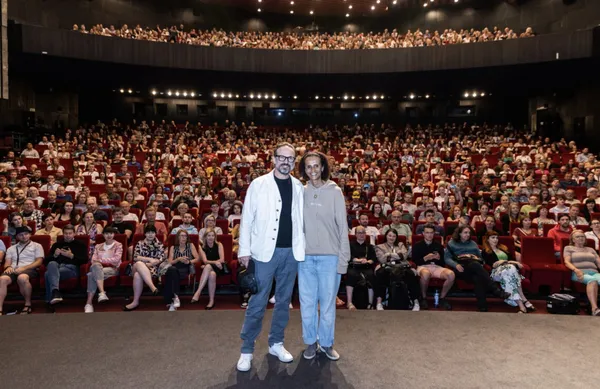 Vincent Perez and his wife Karine Silla, who co-scripted The Edge Of The Blade, in Karlovy Vary. Perez: 'I started working on it with my wife, and in a way seemed to write itself'