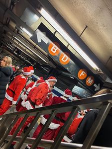 SantaCon in the NYC subway