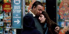 Comforting couple in Street