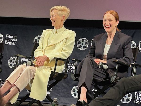 Tilda Swinton with Julianne Moore at The Room Next Door New York Film Festival press conference: “I’ve always believed that there are three things that will always get you through: Art, friendship, and nature.”