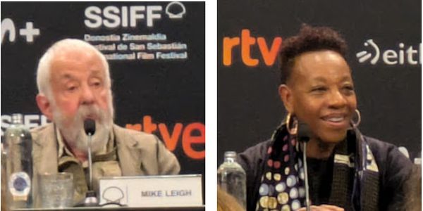 Mike Leigh and Marianne Jean-Baptiste at the San Sebastian press conference